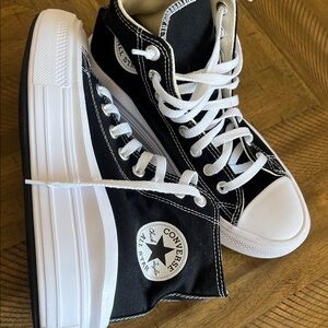 Converse Kids High-Top Sneakers - Black and White Canvas